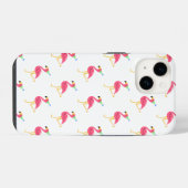 Coque Pour iPhone 14 Flamant rose (Verso Horizontal)