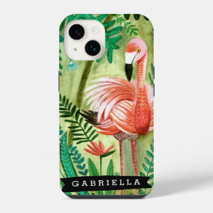 Coque Pour iPhone 14 Flamingo Tropiques Jungle Tropical Étui Iphone 7