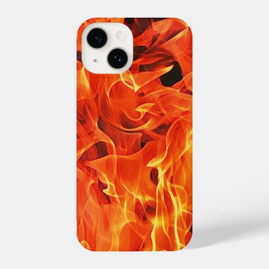 Coque Pour iPhone 14 Flammes d'incendie Boîtier de téléphone chaud (Verso)