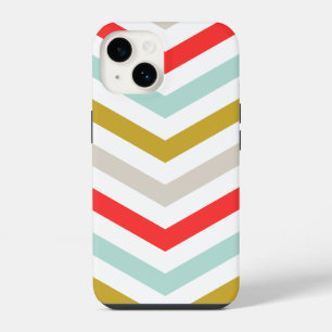 Coque Pour iPhone 14 Flèches Colorées Chevron Rayures