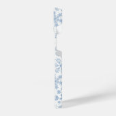 Coque Pour iPhone 14 Fléchettes de neige grises sur blanc (Côté gauche)