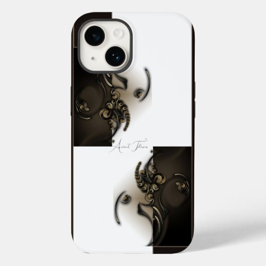 Coque Pour iPhone 14 "Fleur ancienne", Coque Apple iPhone 14 (Verso)