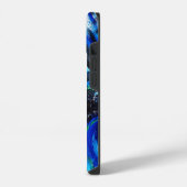 Coque Pour iPhone 14 Fleur bleue (Côté gauche)