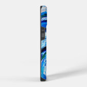 Coque Pour iPhone 14 Fleur bleue (Côté droit)