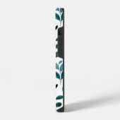 Coque Pour iPhone 14 Fleur boho monogramme (Côté gauche)