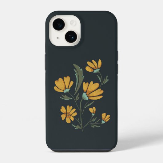 Coque Pour iPhone 14 Fleur de Cosmos Jaune Beauté simple (Verso)