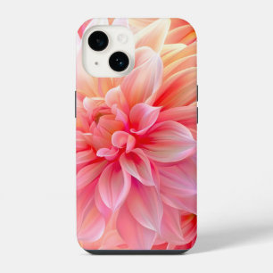 Coque Pour iPhone 14 Fleur de Dahlia Rouge Cerise