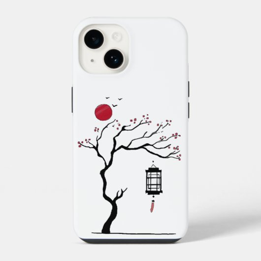 Coque Pour iPhone 14 "Fleur de minuit" (Verso)