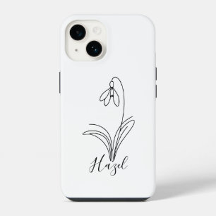 Coque Pour iPhone 14 Fleur de naissance personnalisée en janvier