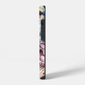 Coque Pour iPhone 14 Fleur en verre coloré (Côté gauche)
