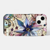 Coque Pour iPhone 14 Fleur en verre coloré (Verso Horizontal)
