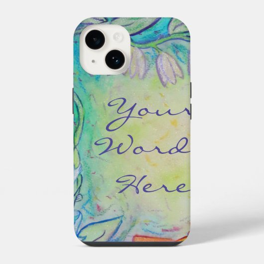 Coque Pour iPhone 14 Fleur Fée Coque-Mate coque iphone (Verso)