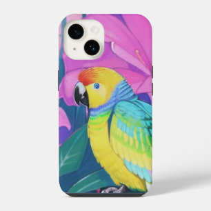 Coque Pour iPhone 14 Fleur/Hawaii/Tropical/perroquet