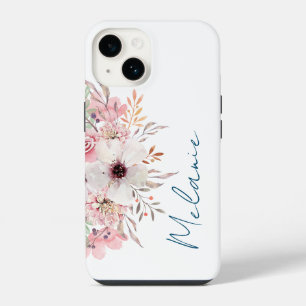 Coque Pour iPhone 14 Fleur Moderne Rose