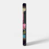 Coque Pour iPhone 14 Fleur Rose Abstraite  (Côté gauche)