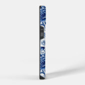 Coque Pour iPhone 14 Fleurs Bleu Indigo (Côté droit)