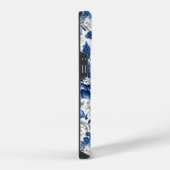 Coque Pour iPhone 14 Fleurs Bleu Indigo (Côté droit)