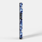 Coque Pour iPhone 14 Fleurs Bleu Indigo (Côté droit)