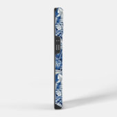 Coque Pour iPhone 14 Fleurs Bleu Indigo (Côté droit)