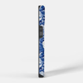 Coque Pour iPhone 14 Fleurs Bleu Indigo (Côté droit)
