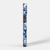 Coque Pour iPhone 14 Fleurs Bleu Indigo (Côté droit)