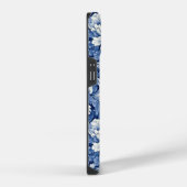 Coque Pour iPhone 14 Fleurs Bleu Indigo (Côté droit)