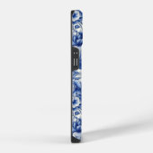 Coque Pour iPhone 14 Fleurs Bleu Indigo (Côté droit)
