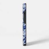 Coque Pour iPhone 14 Fleurs bleues Indigo (Côté gauche)