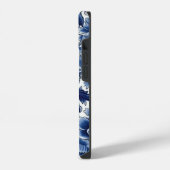 Coque Pour iPhone 14 Fleurs bleues Indigo (Côté gauche)