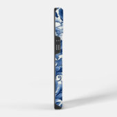 Coque Pour iPhone 14 Fleurs bleues Indigo (Côté droit)