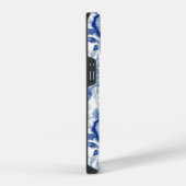 Coque Pour iPhone 14 Fleurs bleues Indigo (Côté droit)