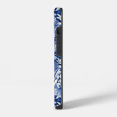Coque Pour iPhone 14 Fleurs bleues Indigo (Côté gauche)