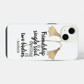 Coque Pour iPhone 14 Fleurs de devis d'amitié (Verso Horizontal)