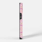 Coque Pour iPhone 14 Fleurs de jardin rétro en rose (Côté droit)