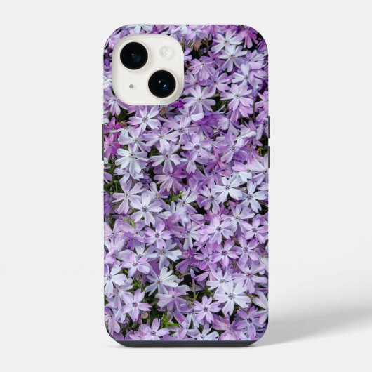 Coque Pour iPhone 14 Fleurs de Phlox Violet (Verso)