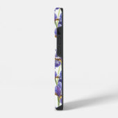 Coque Pour iPhone 14 Fleurs d'Iris Violettes (Côté gauche)