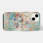 Coque Pour iPhone 14 Fleurs impressionnistes modernes (Verso Horizontal)