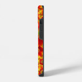 Coque Pour iPhone 14 Fleurs orange vif (Côté gauche)