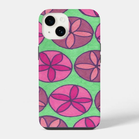 Coque Pour iPhone 14 Fleurs preppy (Verso)