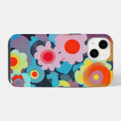 Coque Pour iPhone 14 Fleurs rétro mod  (Verso Horizontal)