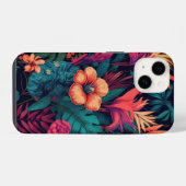 Coque Pour iPhone 14 Fleurs tropicales (Verso Horizontal)