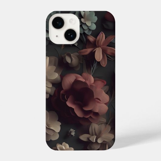 Coque Pour iPhone 14 Floral Case (Verso)