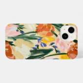 Coque Pour iPhone 14 floral colorful glossy phone case (Verso Horizontal)