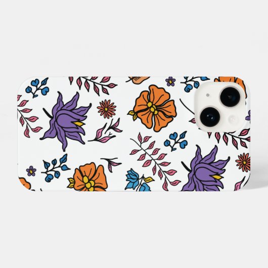 Coque Pour iPhone 14 Floral Pattern Phone Case (Verso Horizontal)