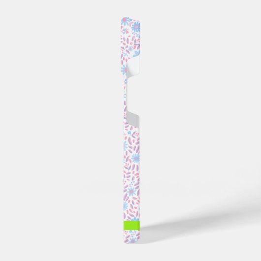 Coque Pour iPhone 14 Floral Personnalisé Nom coque iphone (Côté gauche)