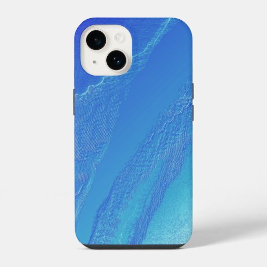 Coque Pour iPhone 14 Fond Bleu (Verso)