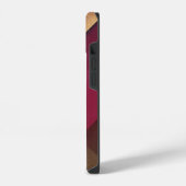 Coque Pour iPhone 14 Fond bordeaux et or (Côté gauche)