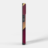 Coque Pour iPhone 14 Fond bordeaux et or (Côté droit)