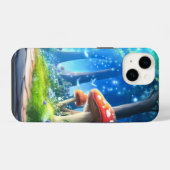 Coque Pour iPhone 14 Forêt de Champignons (Verso Horizontal)