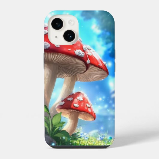Coque Pour iPhone 14 Forêt de Champignons (Verso)